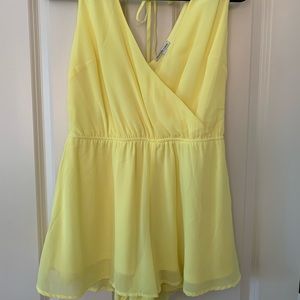 Yellow chiffon romper